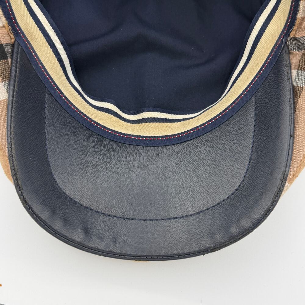 Stacy Adams Plaid Colorblock Ivy Flat Cap Tan Brown Driving Newsboy Hat - Picture 10 of 10